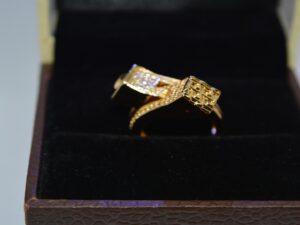 Golden Cross Box Ring